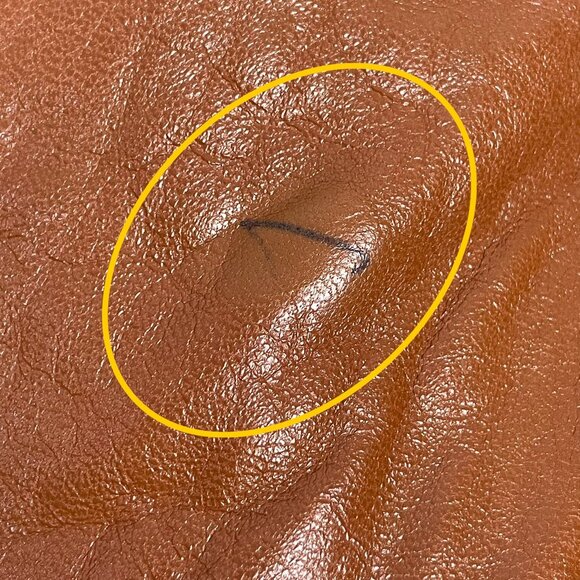 Vintage Leather Jacket Oversize Women Open Front FLAWS Soft Batwing Sleeve Brown - Picture 14 of 16